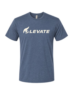 Navy Elevate Tee with the flame logo
