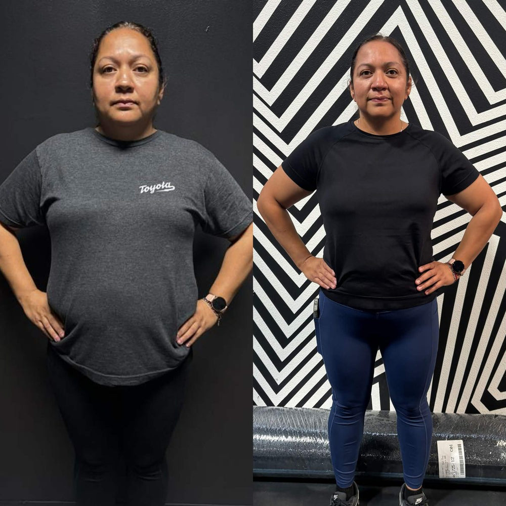An Elevate coaching client, before and after